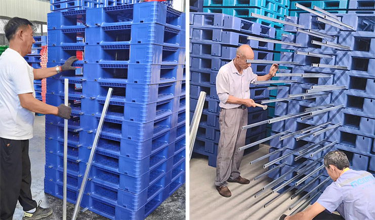 塑料托盤加鋼管和不加鋼管有啥區別?